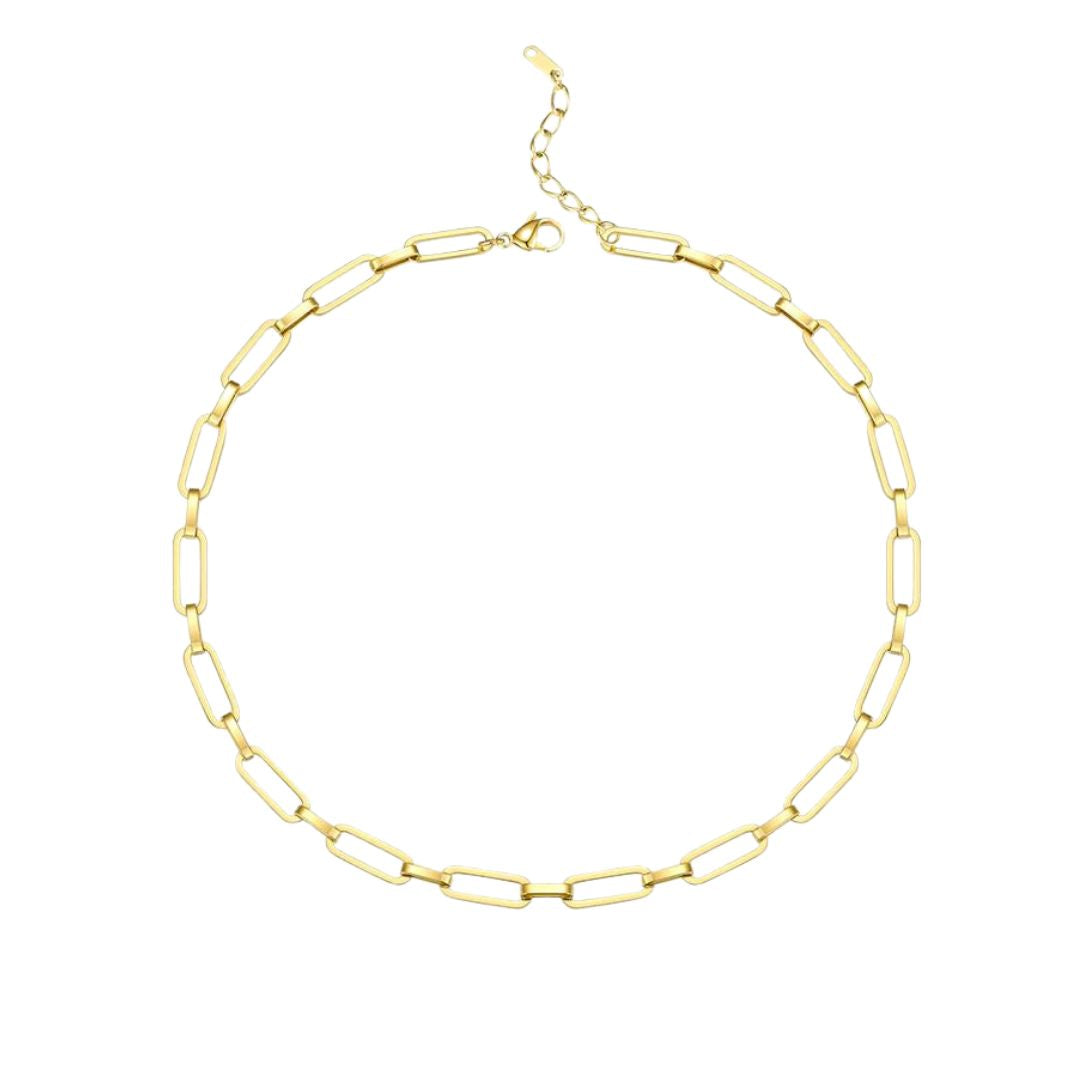 Paperclip Necklace Gold