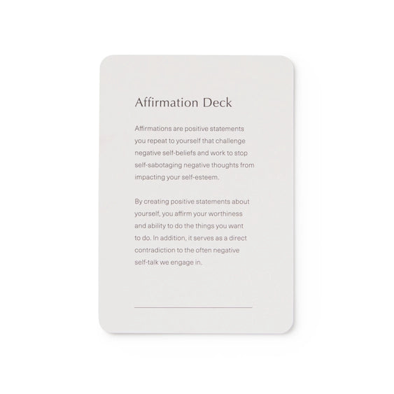 Affirmation Card Deck - Mindfulness Gift