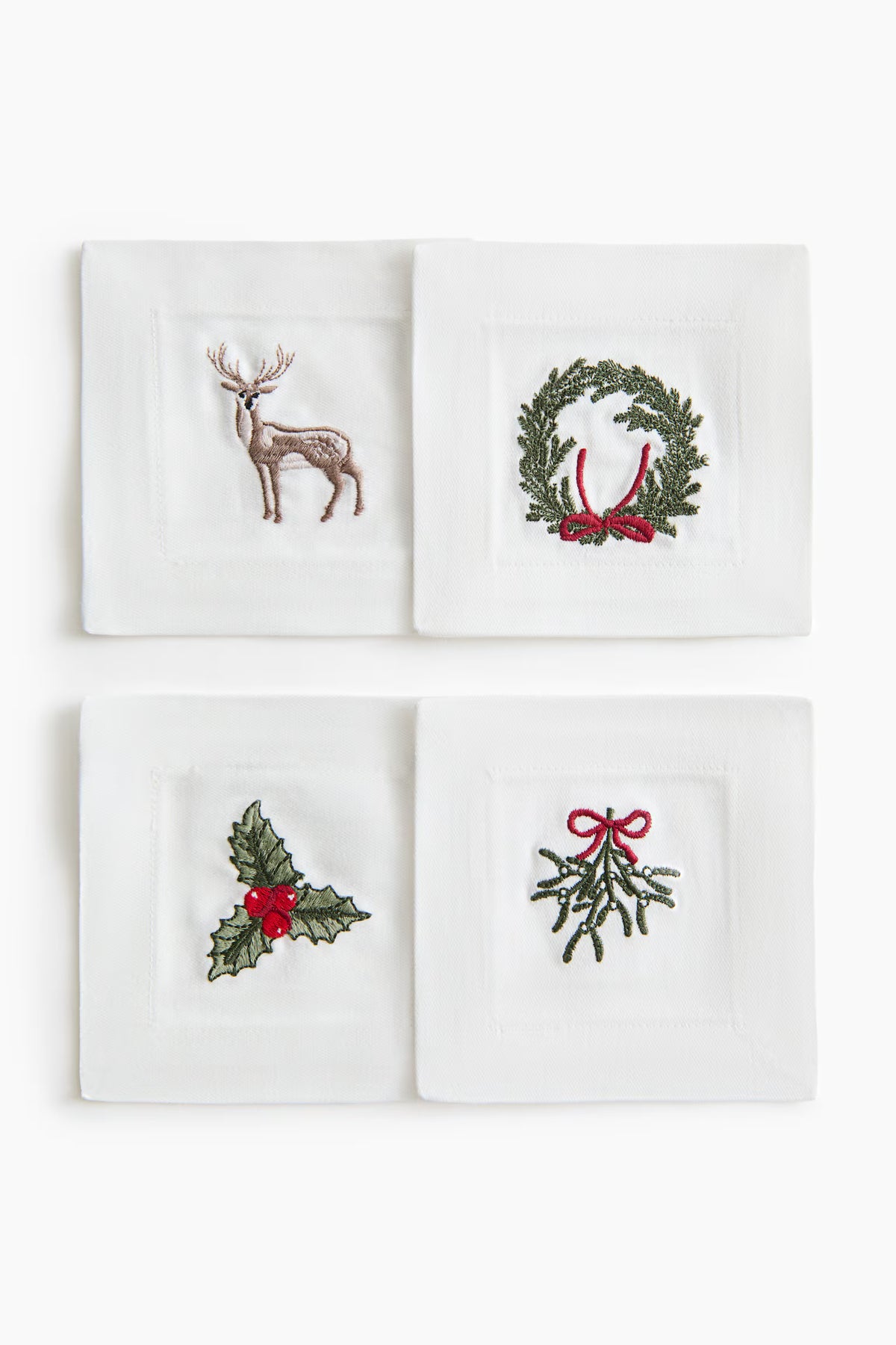 Coasters - Linen Christmas