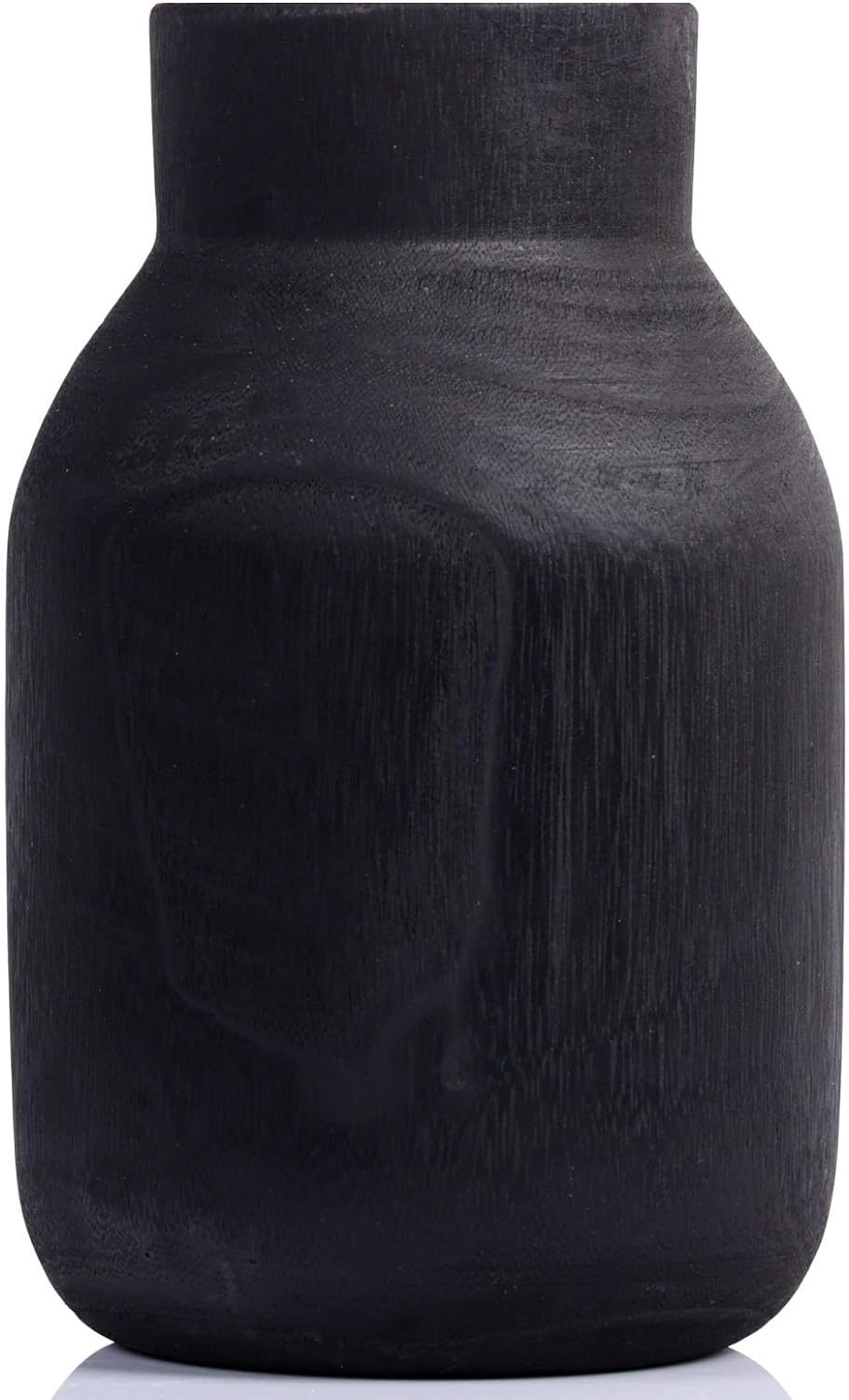 Black Wooden Vase