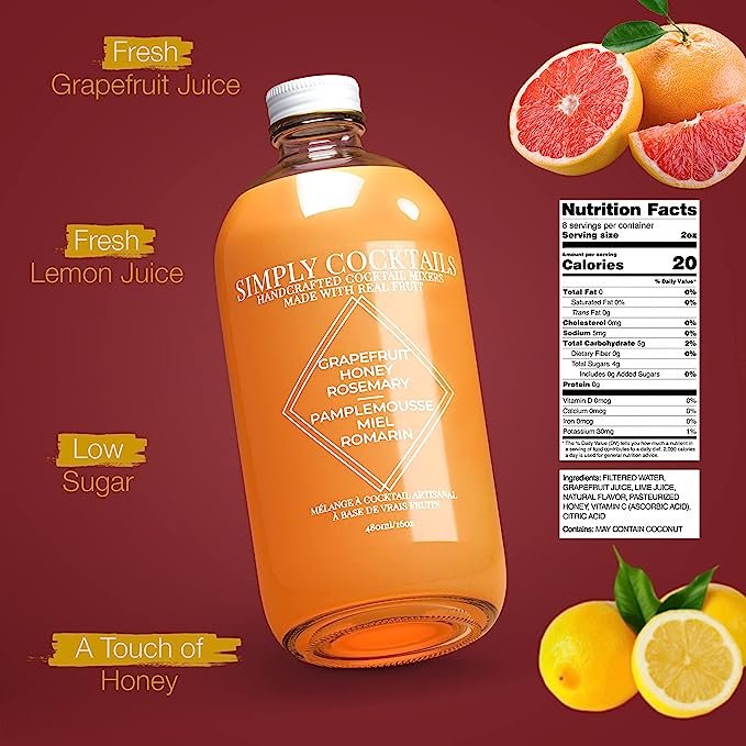 Simply Cocktail Mix - Grapefruit Rosemary