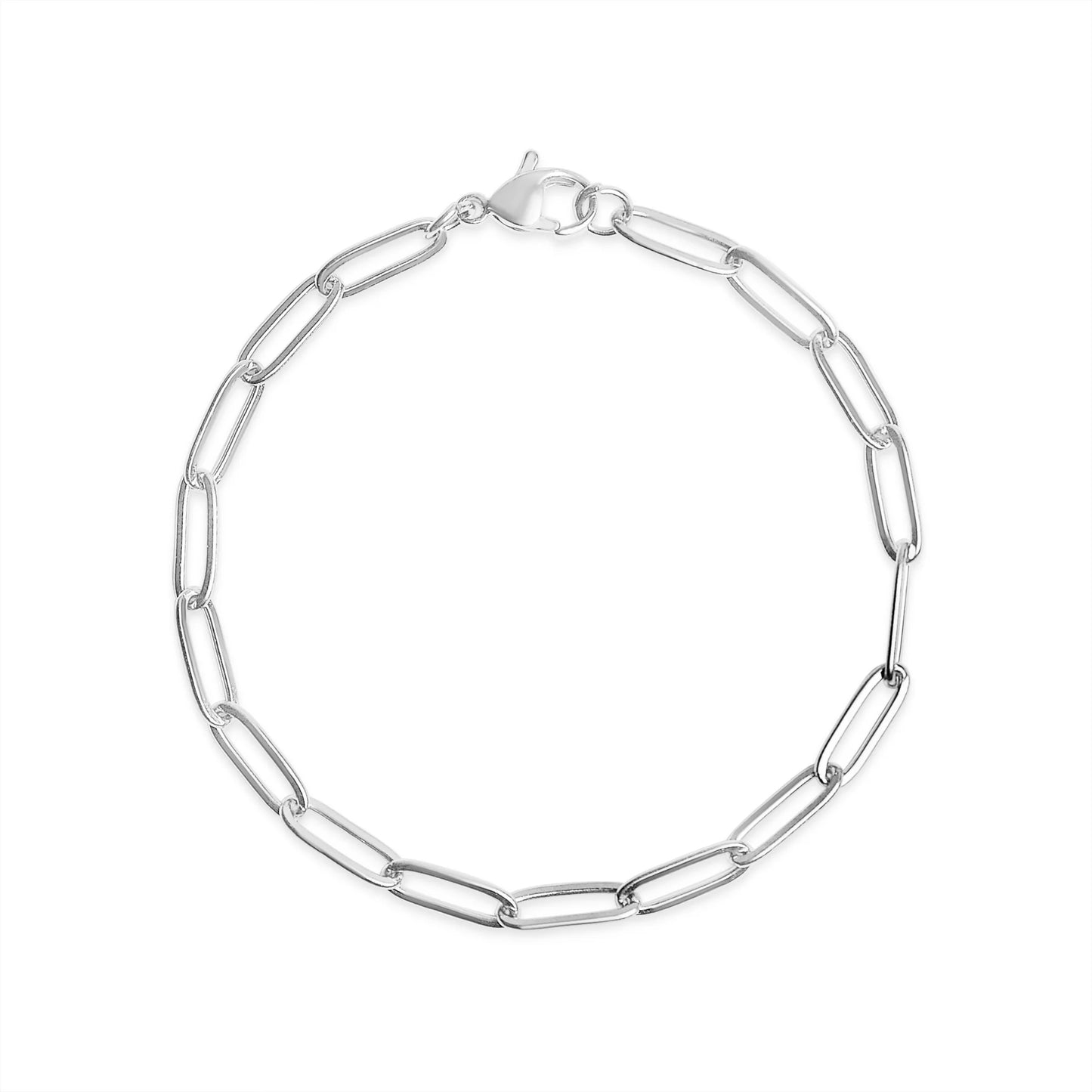 Silver Paperclip Bracelet