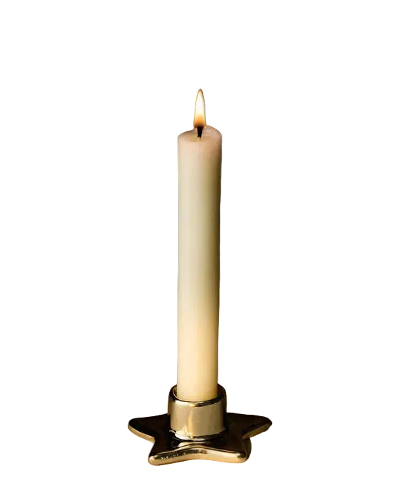 Christmas Star Tapered Candlestick Holder