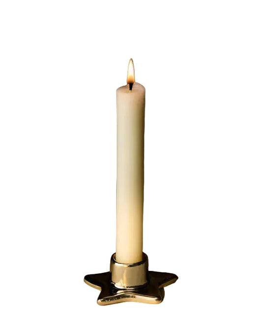 Christmas Star Tapered Candlestick Holder