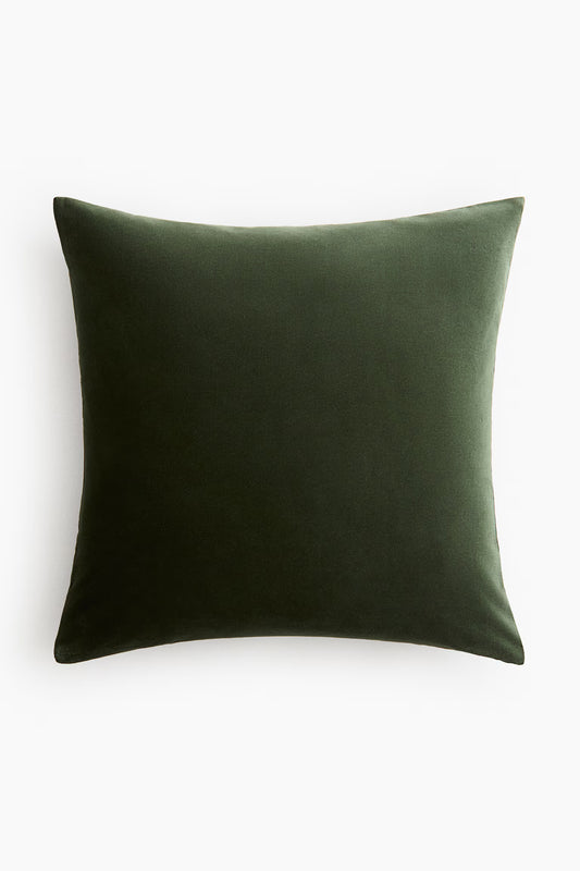 Green Velvet Pillow cover 20 x 20 inches