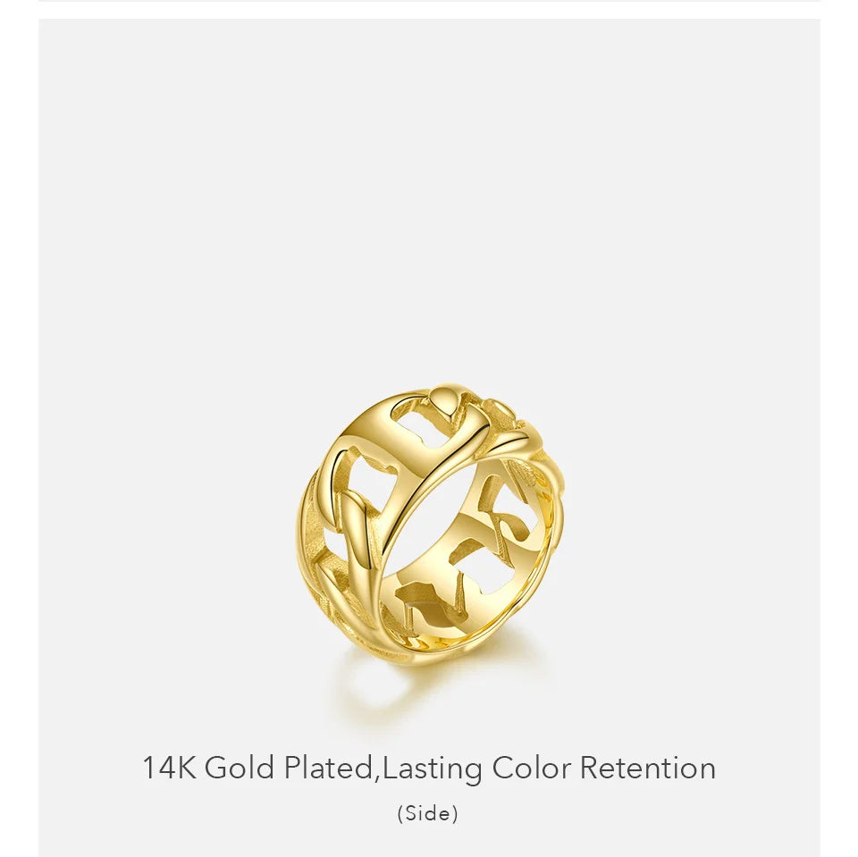 Chain Linked Gold plated Ring