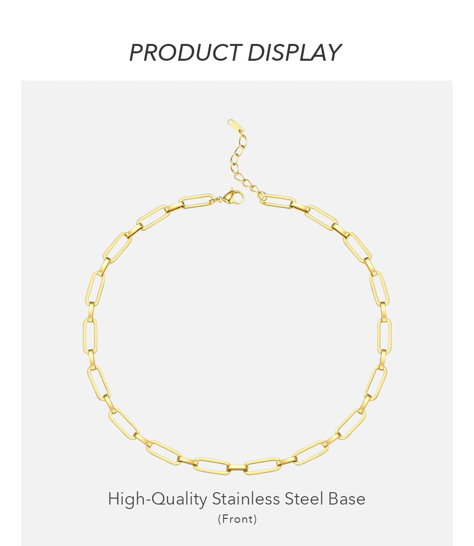 Paperclip Necklace Gold