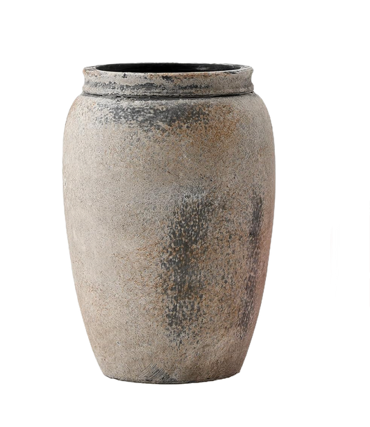 Boho  Decorative Vase, Rustic  Medium - Gray