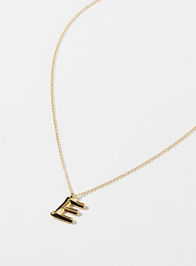 Initial Necklace - Sculptural Curve Style