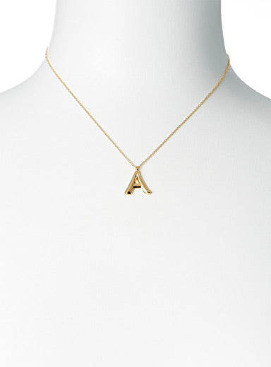 Initial Necklace - Sculptural Curve Style