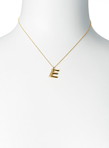 Initial Necklace - Sculptural Curve Style