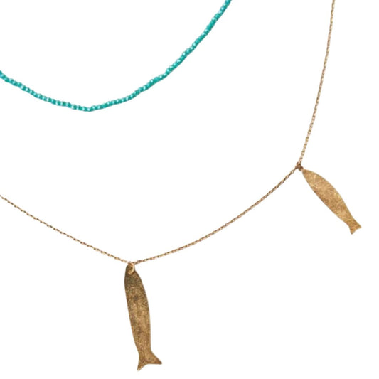 Turquoise Fish Necklace Set