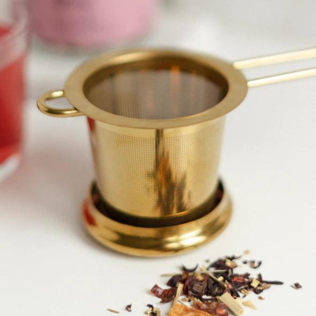 Gold Tea Strainer