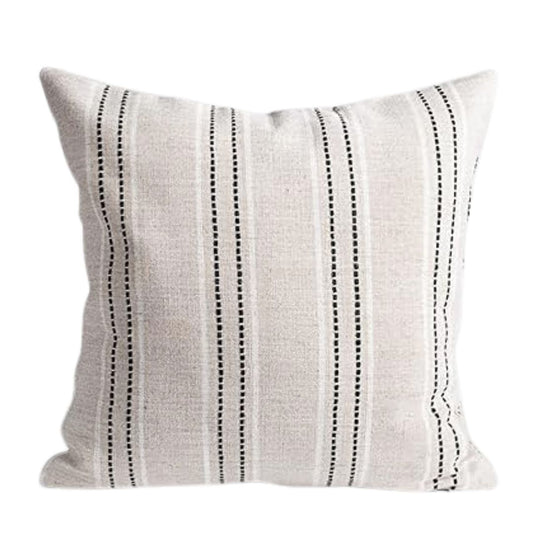 Farm House Stripped Linen Throw Pillow Covers