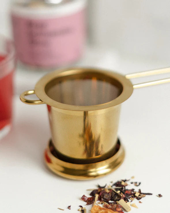 Gold Tea Strainer