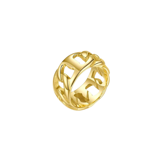 Chain Linked Gold plated Ring