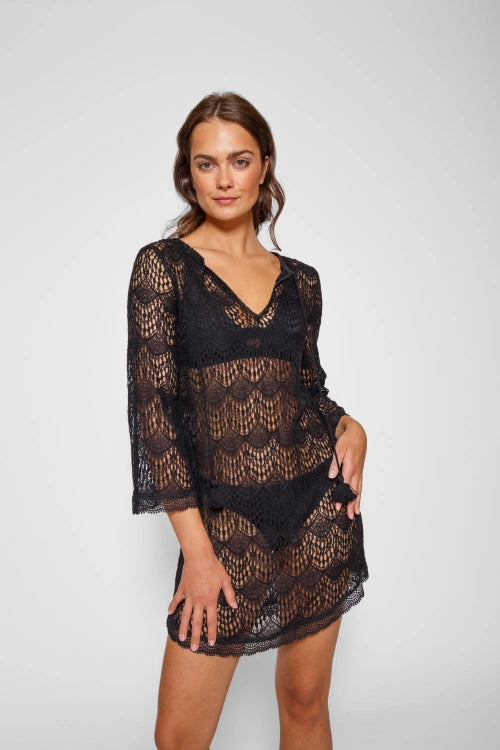 Sandbanks Beach Dress Black