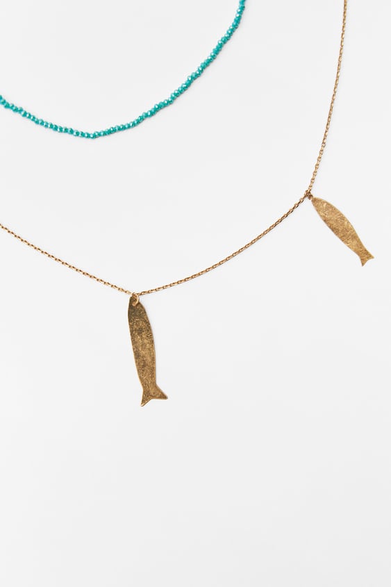 Turquoise Fish Necklace Set